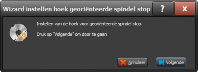 Georiënteerde spindelstop